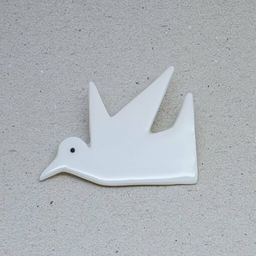 geometrická brož Ptáček